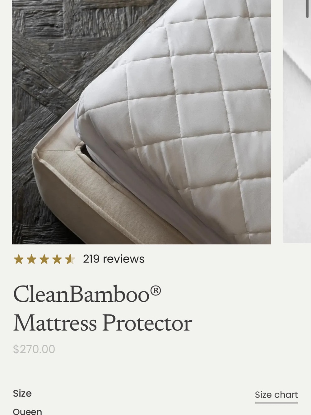 Ettitude White Quilted Mattress Protector- QUEEN